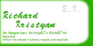 richard kristyan business card